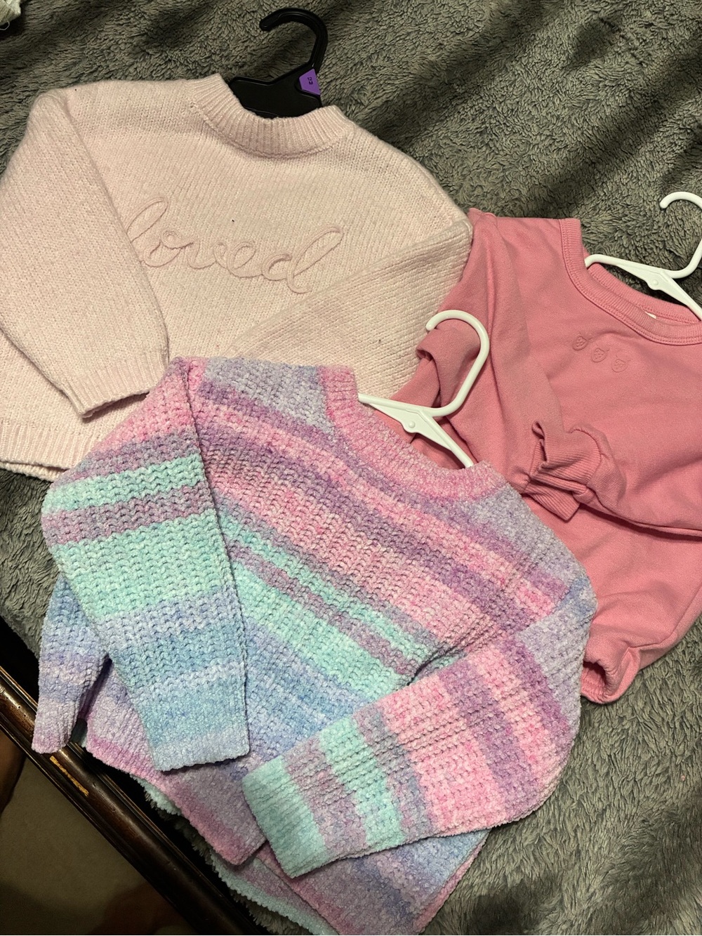OshKosh B'gosh Pastel Stripe Knit Sweater Trio - Pink, Lavender, Mint